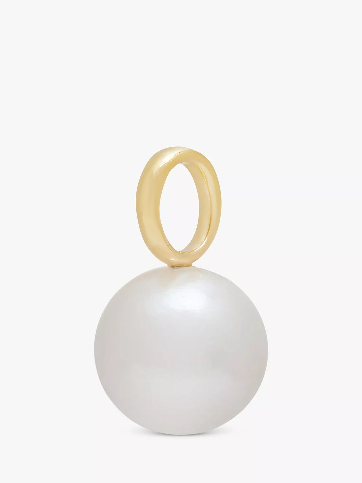 Monica Vinader Nura round pearl pendant charm gold plated, UK version