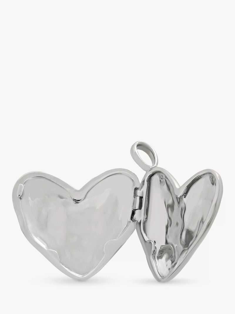 Monica Vinader heart locket charm sterling silver (British brand)