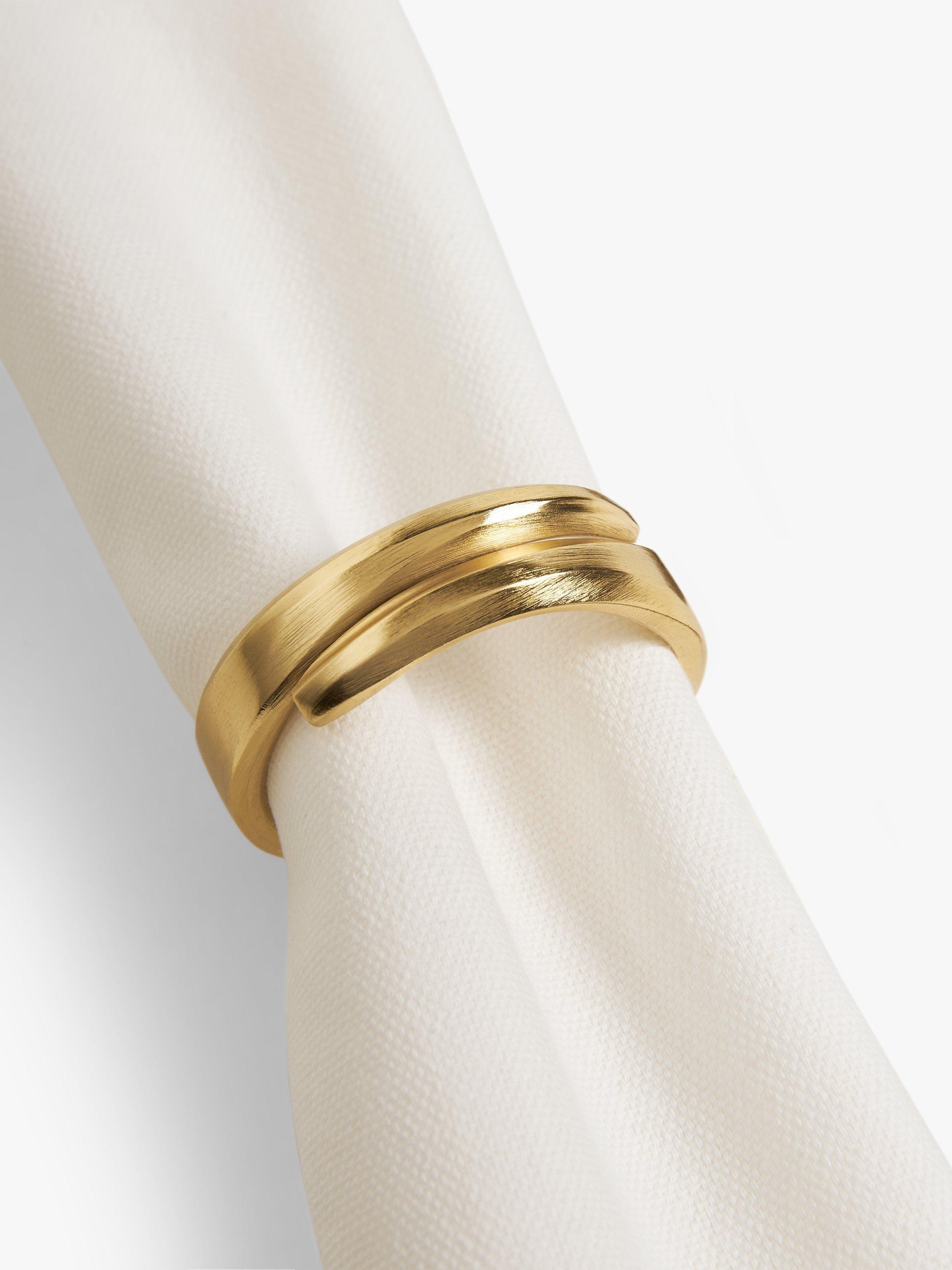 John Lewis gold metal napkin rings set of 4 - British product