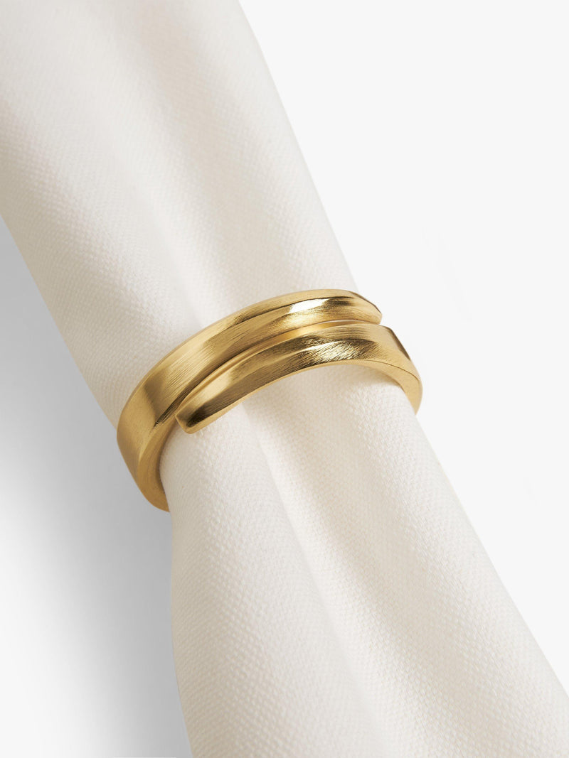John Lewis gold metal napkin rings set of 4 - British product