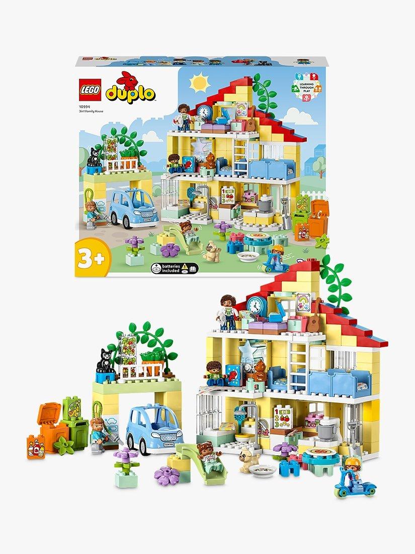 3-in-1 Family House Toy for Toddlers Aged 3+ with 218 Pieces and 7 Figures