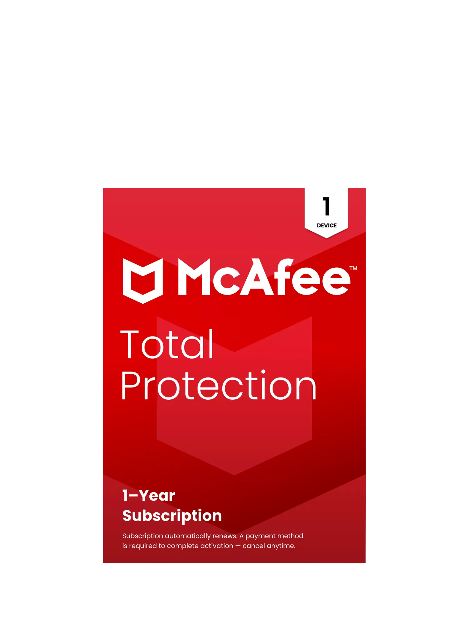 McAfee Total Protection antivirus for 1 device, UK version