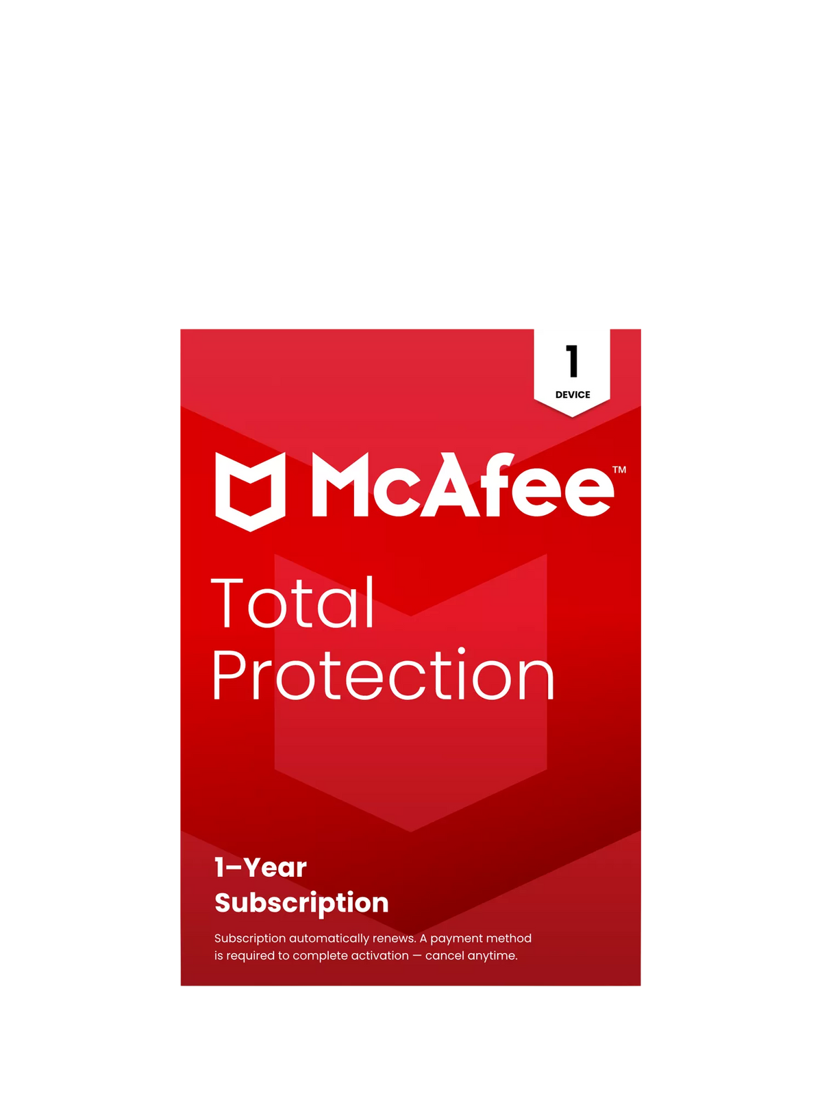 McAfee Total Protection antivirus for 1 device, UK version