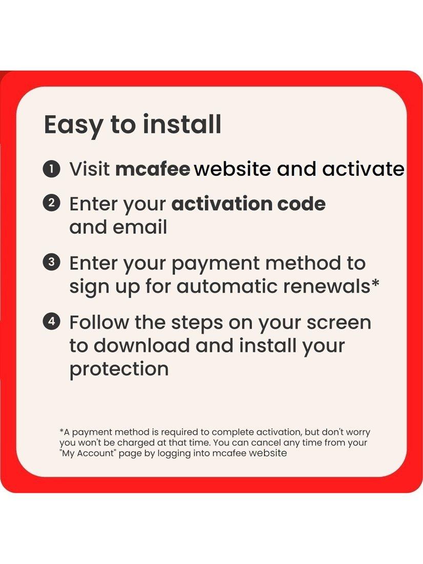 McAfee Total Protection security software 5 devices, imported from the UK