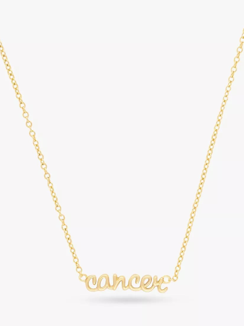 Wanderlust + Co Zodiac chain necklace gold plated brass pendant - British product