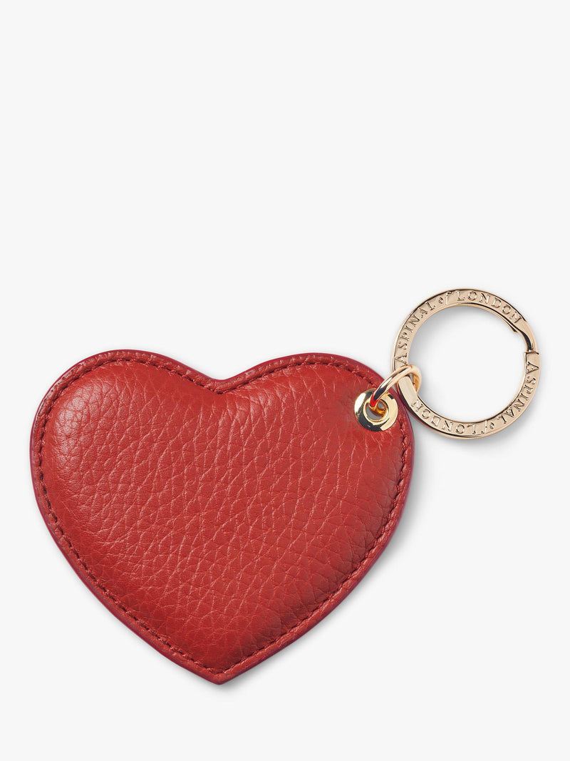 Aspinal of London leather heart keyring - British product