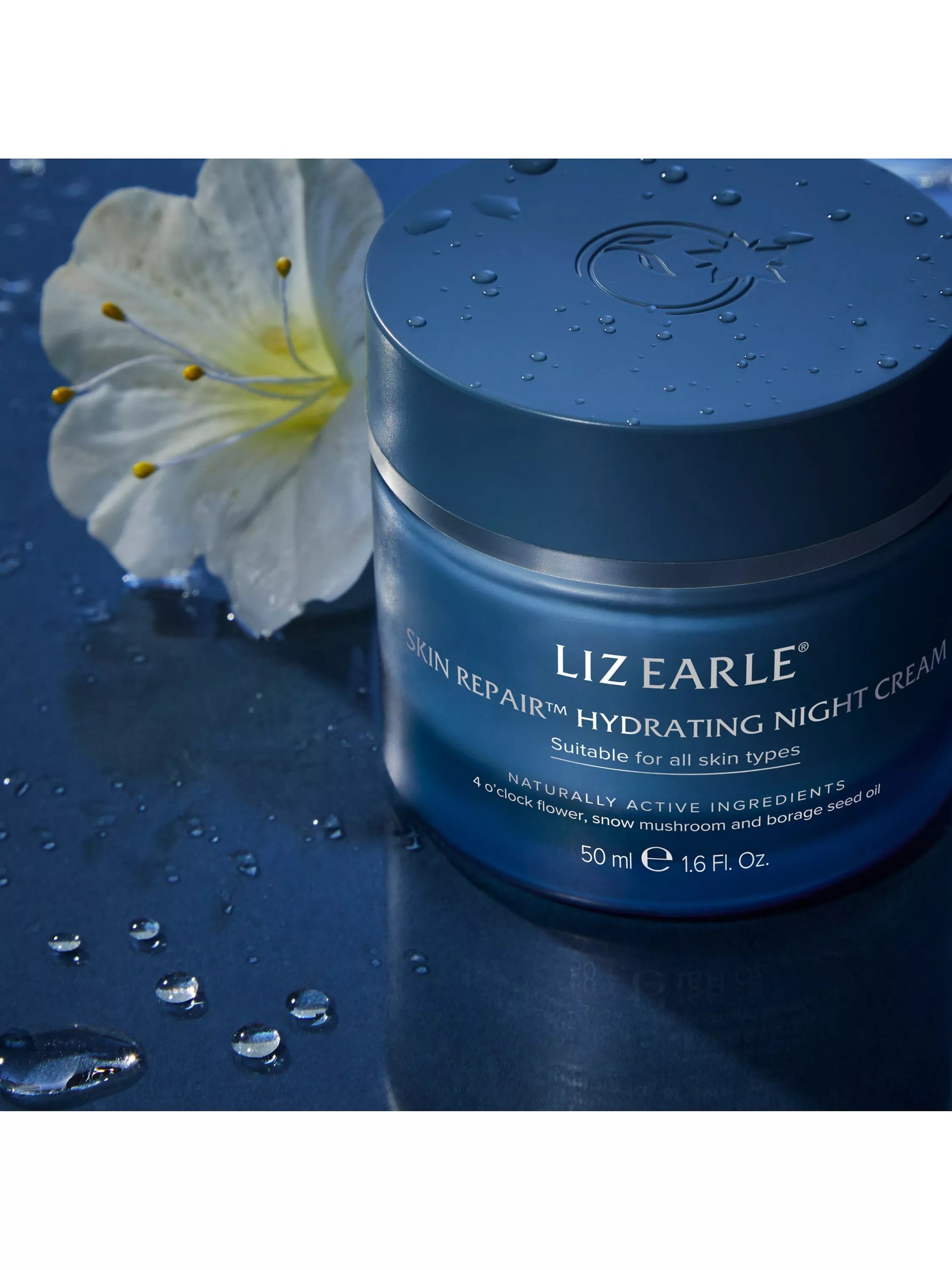 Hydrating night cream with rose lavender scent and plant-based ingredients 50ml, UK version