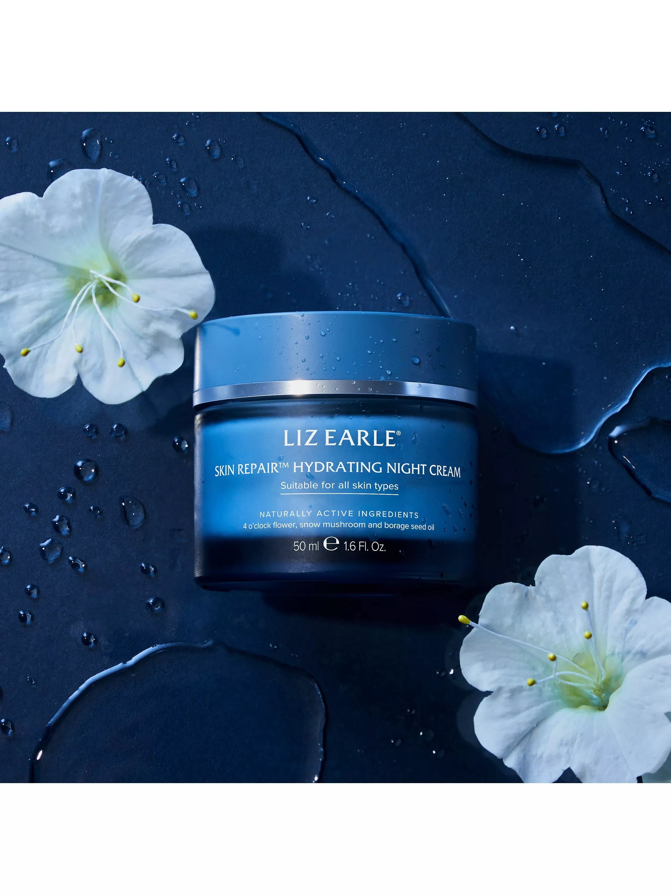 Hydrating night cream with rose lavender scent and plant-based ingredients 50ml, UK version