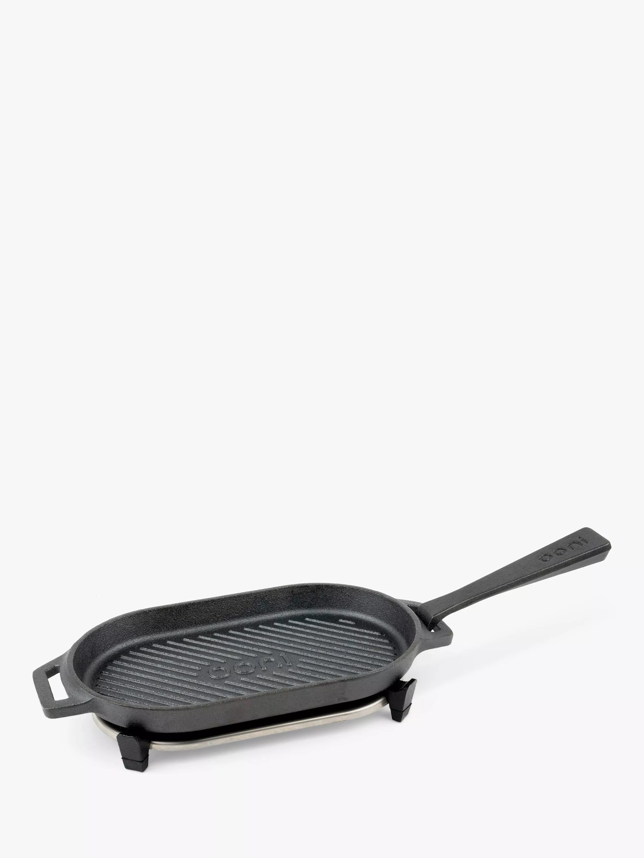 Ooni cast iron grizzler pan 26cm with trivet (British brand)