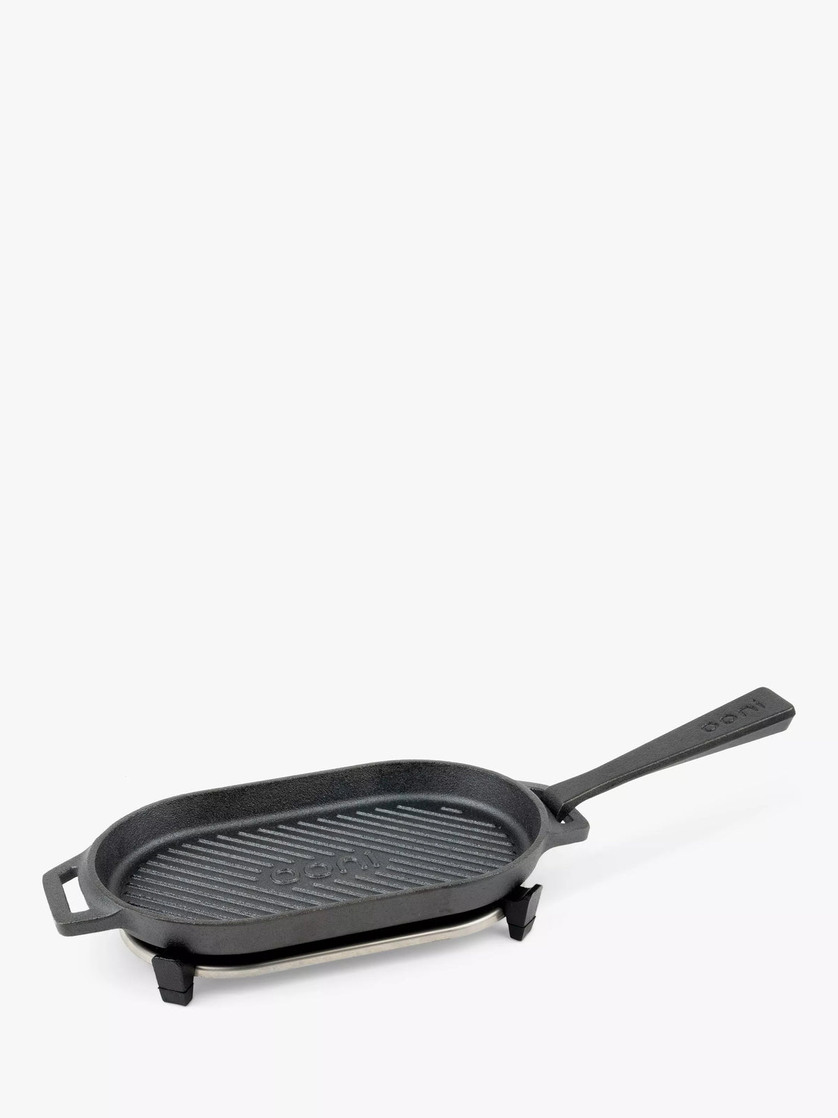 Ooni cast iron grizzler pan 26cm with trivet (British brand)