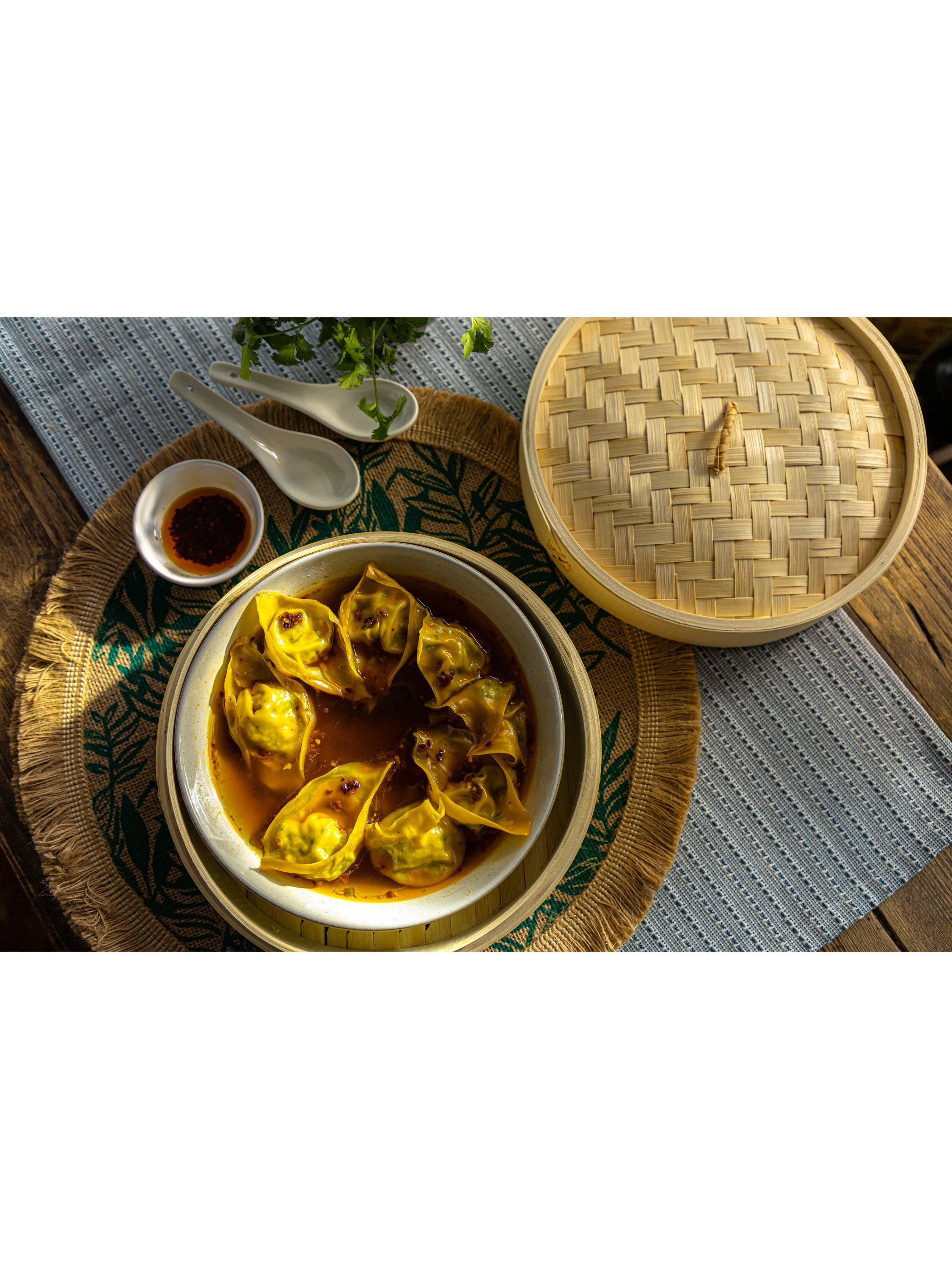 School of Wok 2-tier bamboo steamer 25cm, imported from the UK