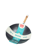 School Of Wok Heavy Duty Carbon Steel Non-Stick Wok, 30cm