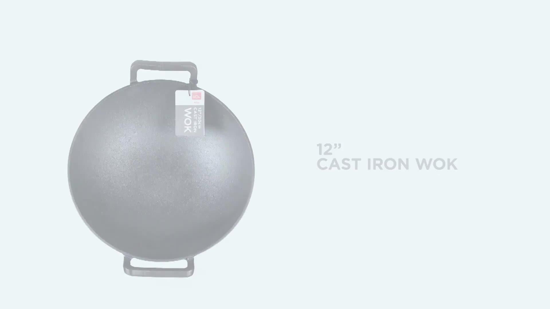 School Of Wok pre-seasoned cast iron wok 30cm, UK version