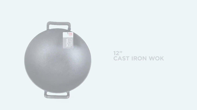School Of Wok pre-seasoned cast iron wok 30cm, UK version