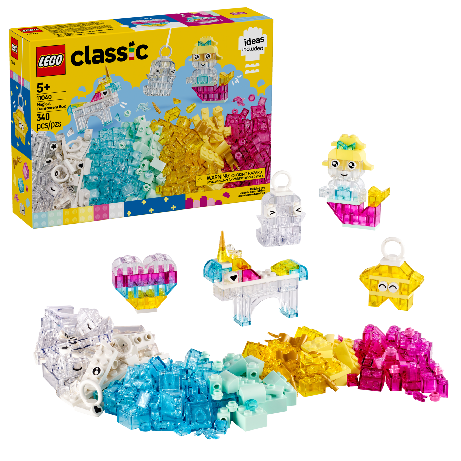 LEGO Magical Transparent Box 340 Pieces, imported from the UK