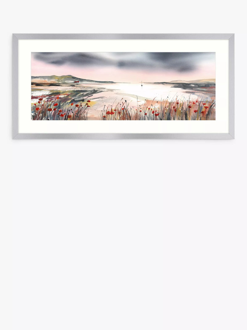 John Lewis framed print poppy landscape 49.5x104.5cm (British brand)