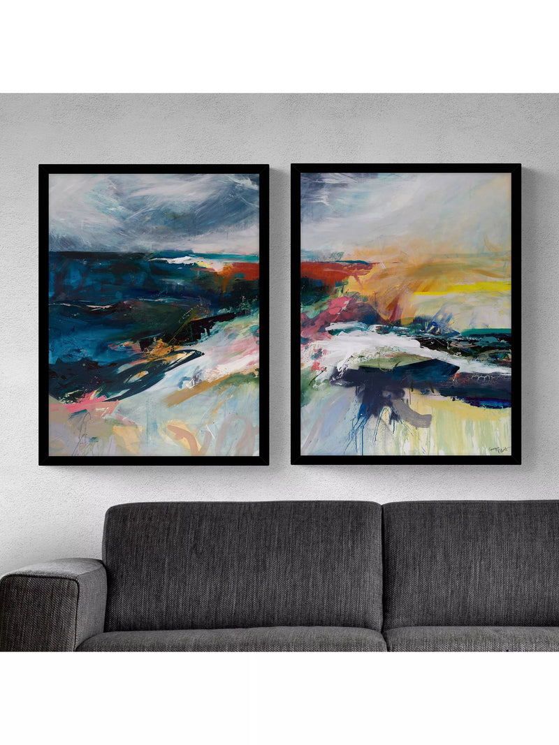 John Lewis 'Unforgiven Elements' framed art prints set of 2, 84.5x64.5cm, UK version