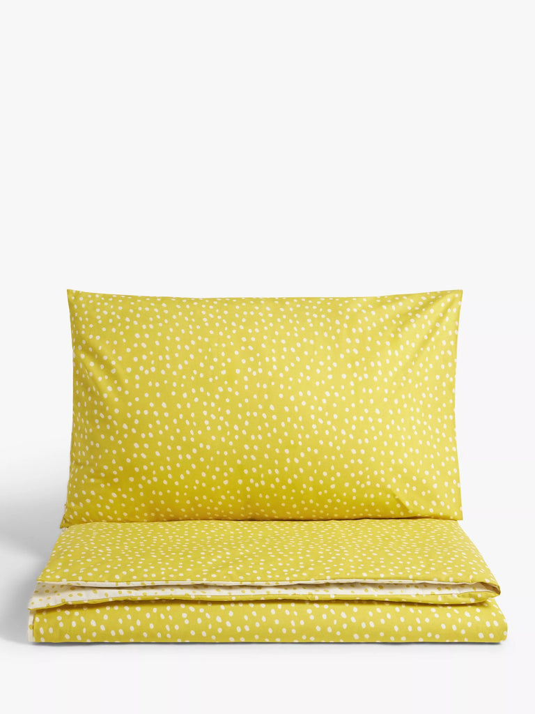 John Lewis ANYDAY Spots Reversible Toddler Pure Cotton Duvet Cover and Pillowcase Set