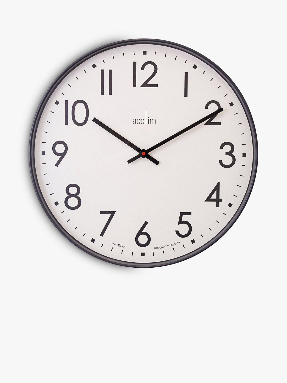 Analogue Wall Clock 50cm with Geometric Arabic Numerals and Deep Casing