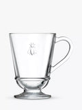 La Rochère bee design glass coffee mug 280ml clear, UK version