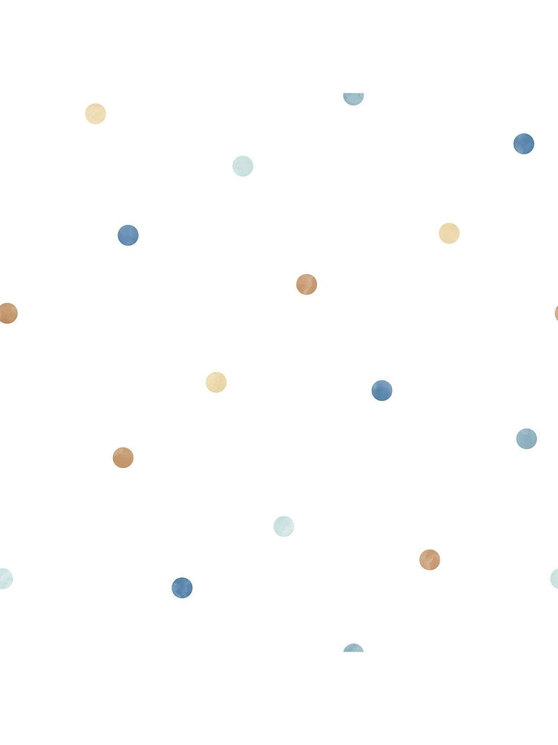 Galerie Dots Wallpaper in matt finish with coloured dots (British brand)