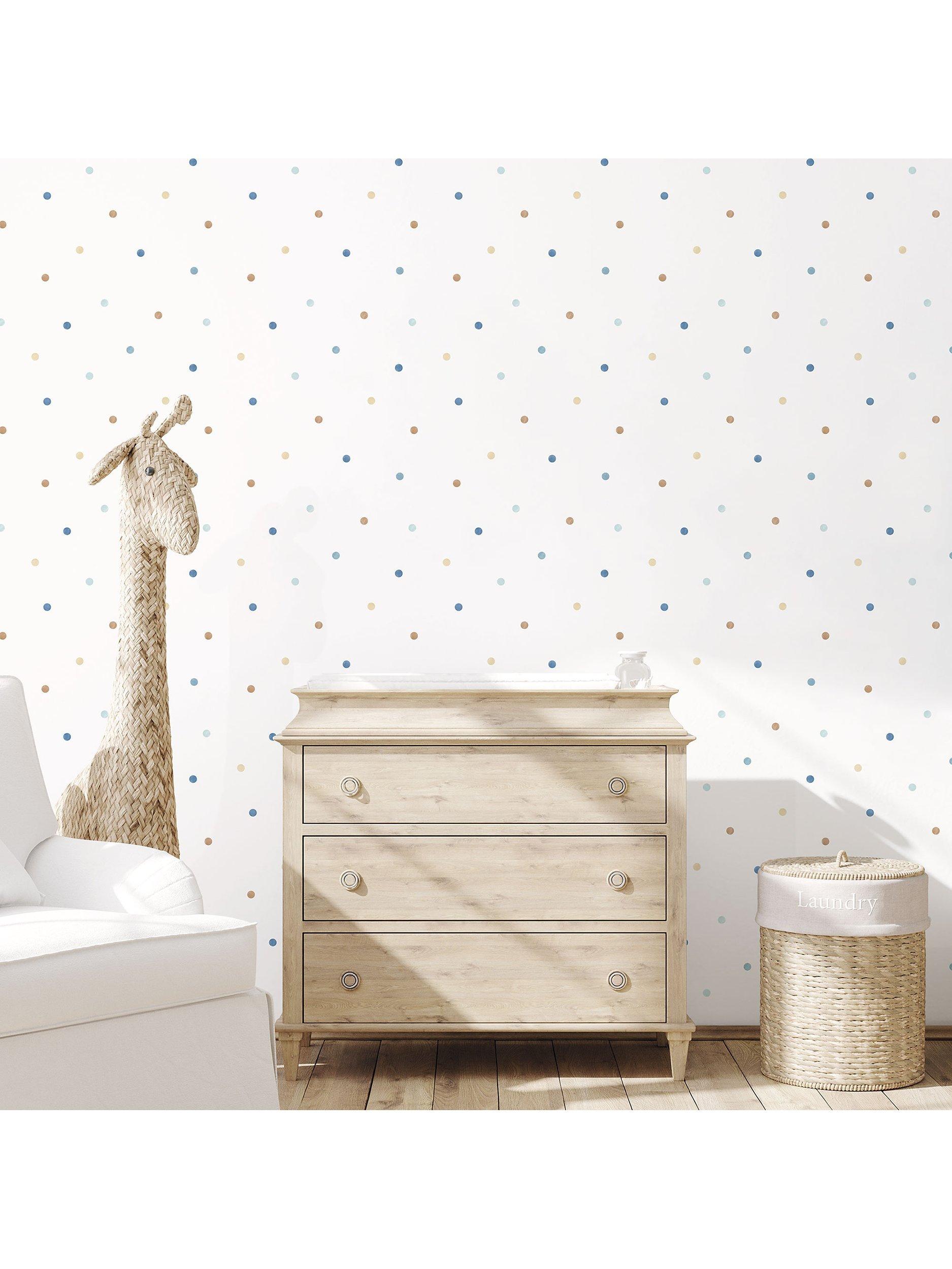 Galerie Dots Wallpaper in matt finish with coloured dots (British brand)
