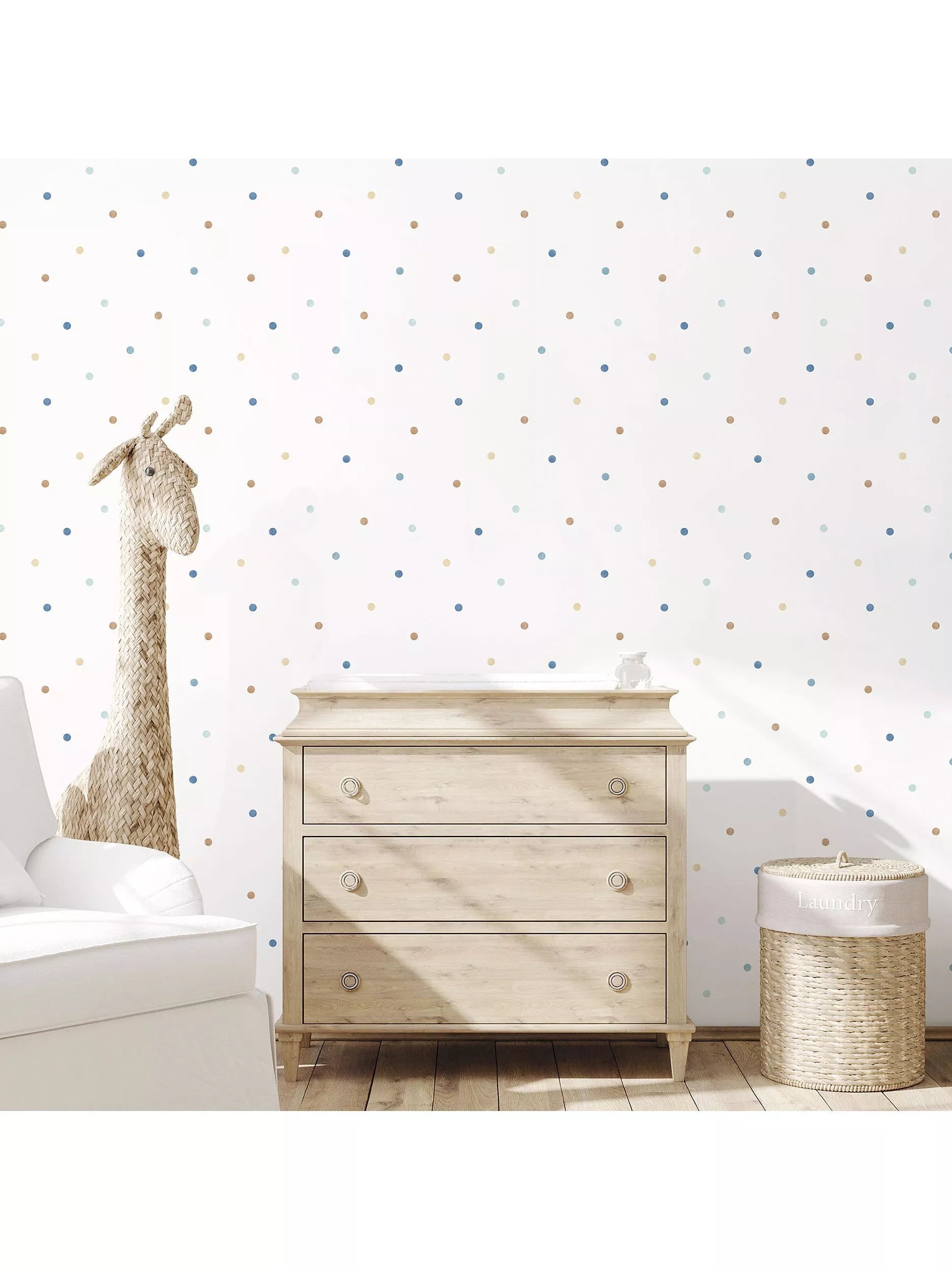 Galerie Dots Wallpaper in matt finish with coloured dots (British brand)