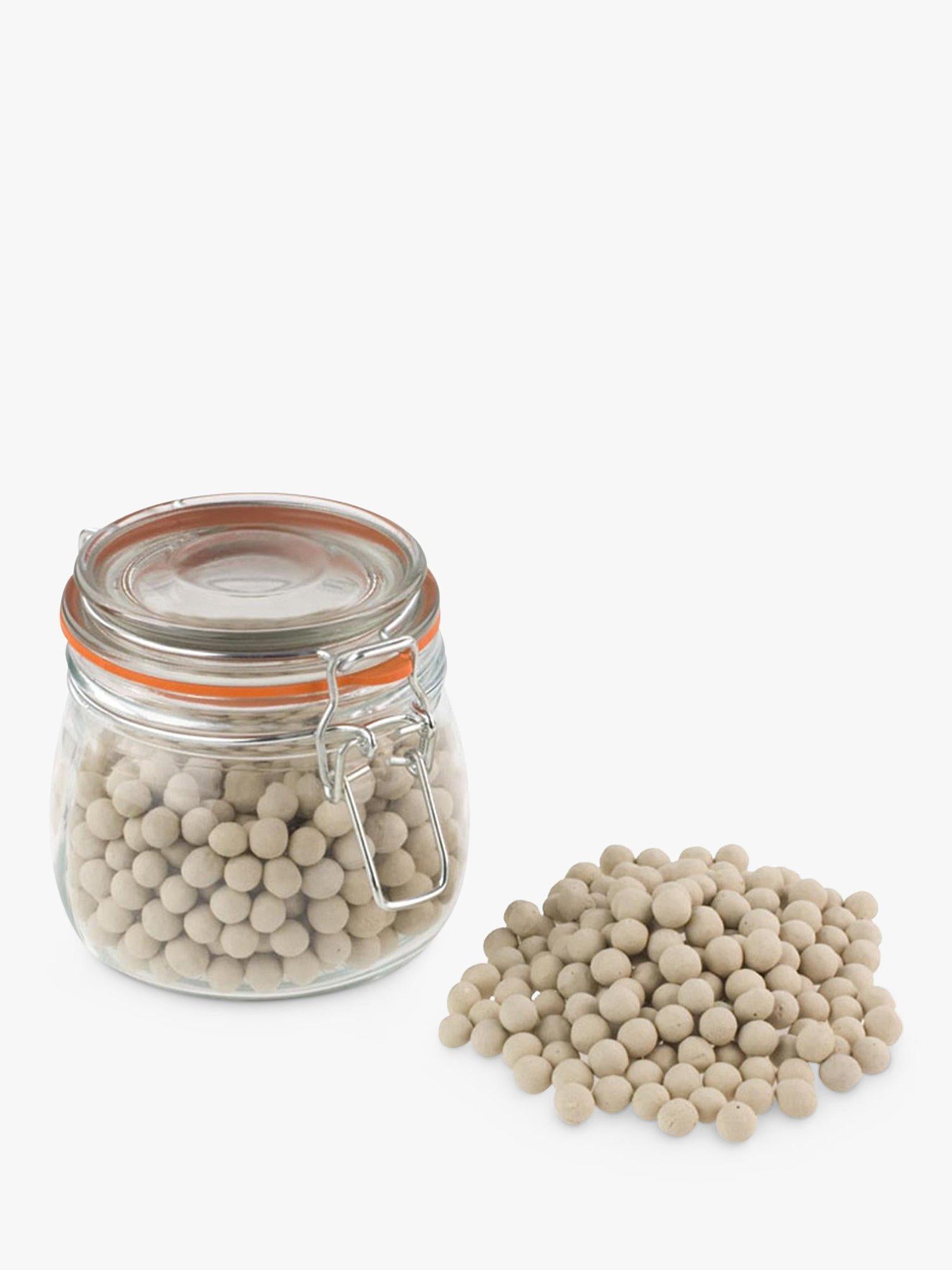 Tala Ceramic Baking Beans with Clip-Top Glass Jar Clear/Natural 700g (British brand)
