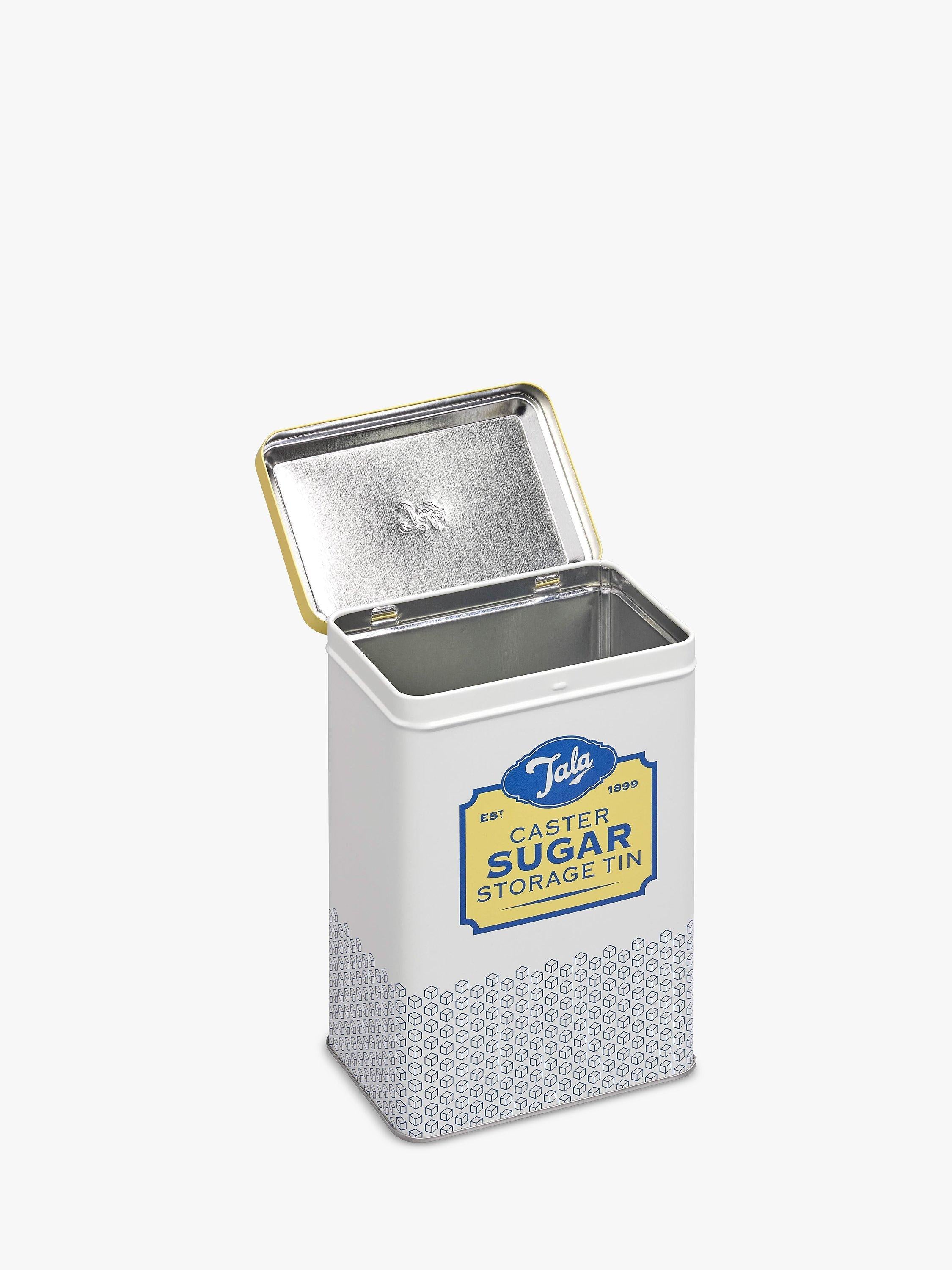 Tala caster sugar storage tin yellow cream - British product