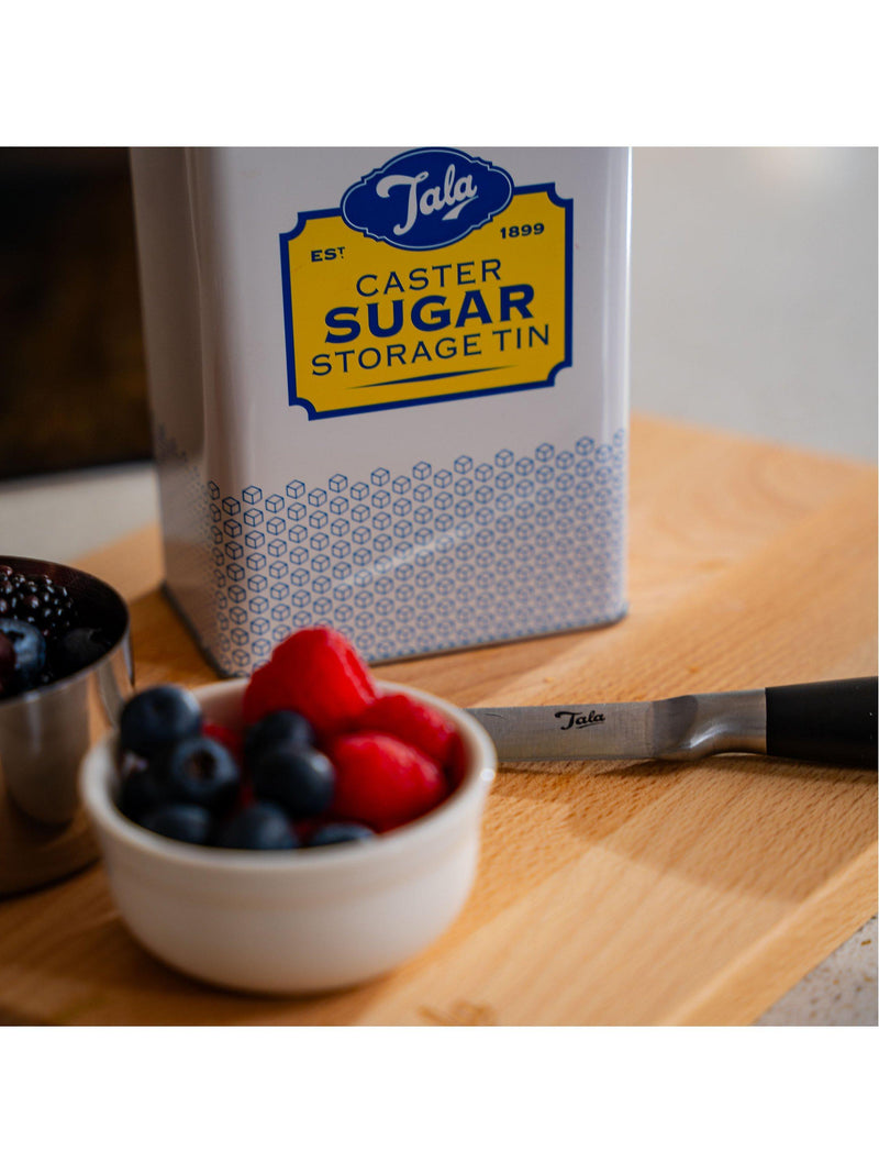 Tala caster sugar storage tin yellow cream - British product