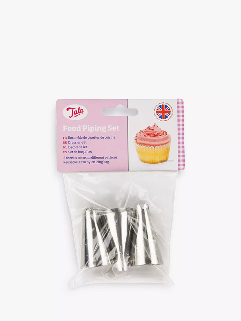 Tala icing bag set with three nozzles, imported from the UK