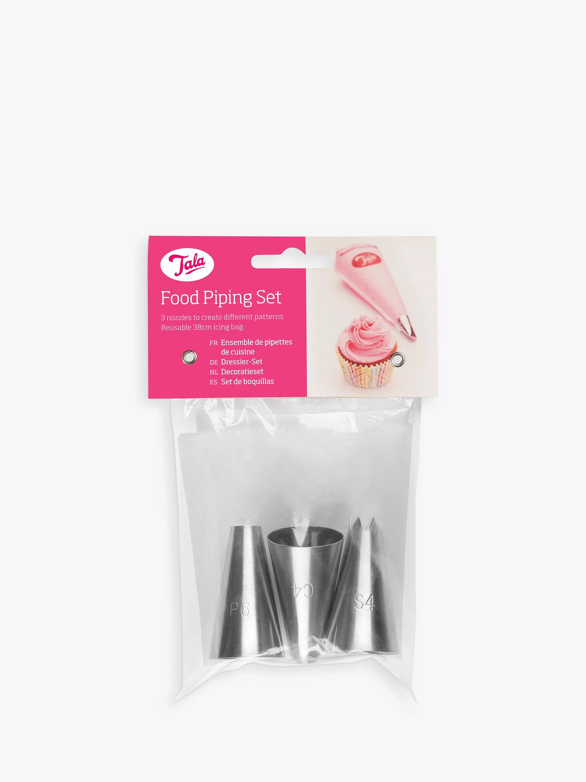 Tala icing bag set with three nozzles, imported from the UK