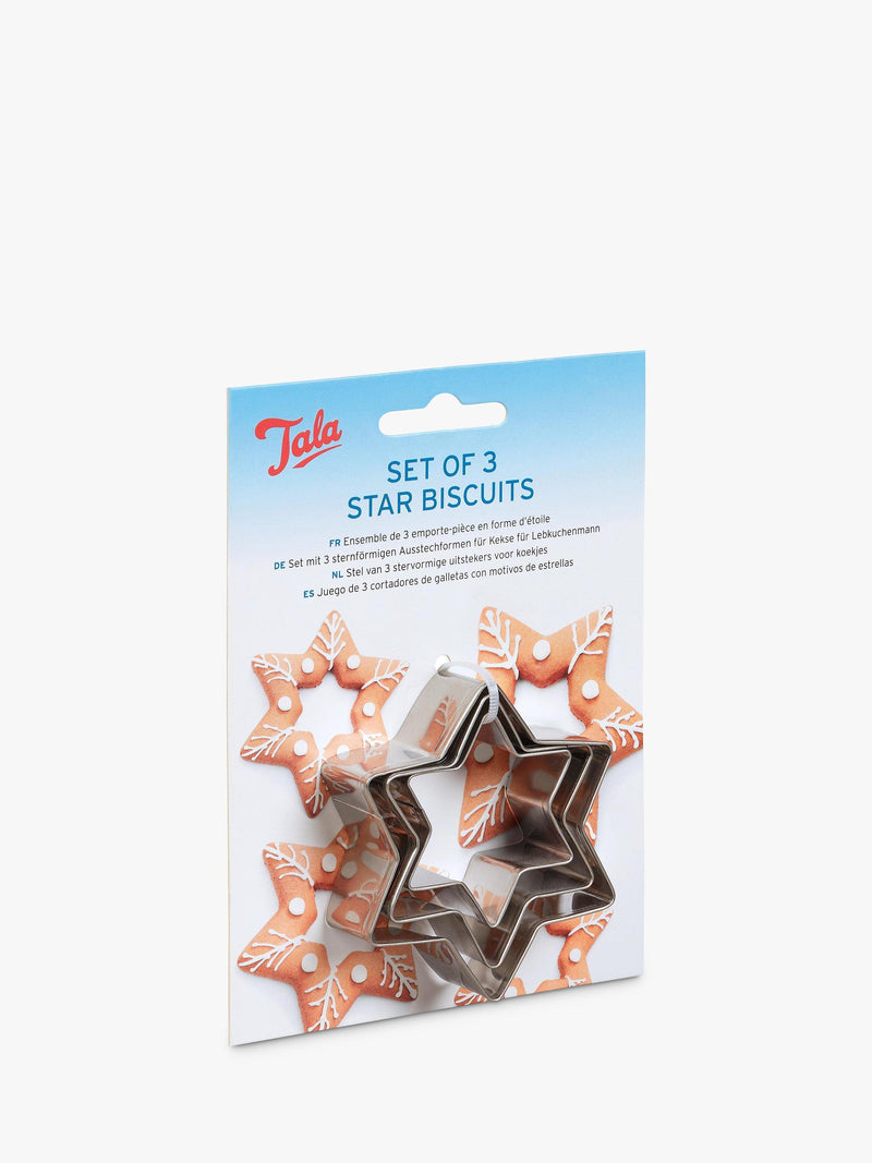 Tala stainless steel star cookie cutters set of 3 - British product