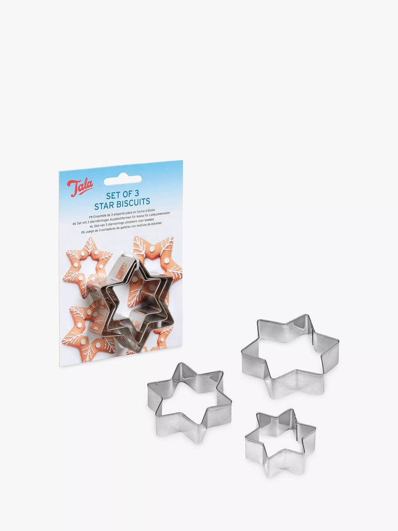 Tala stainless steel star cookie cutters set of 3 - British product