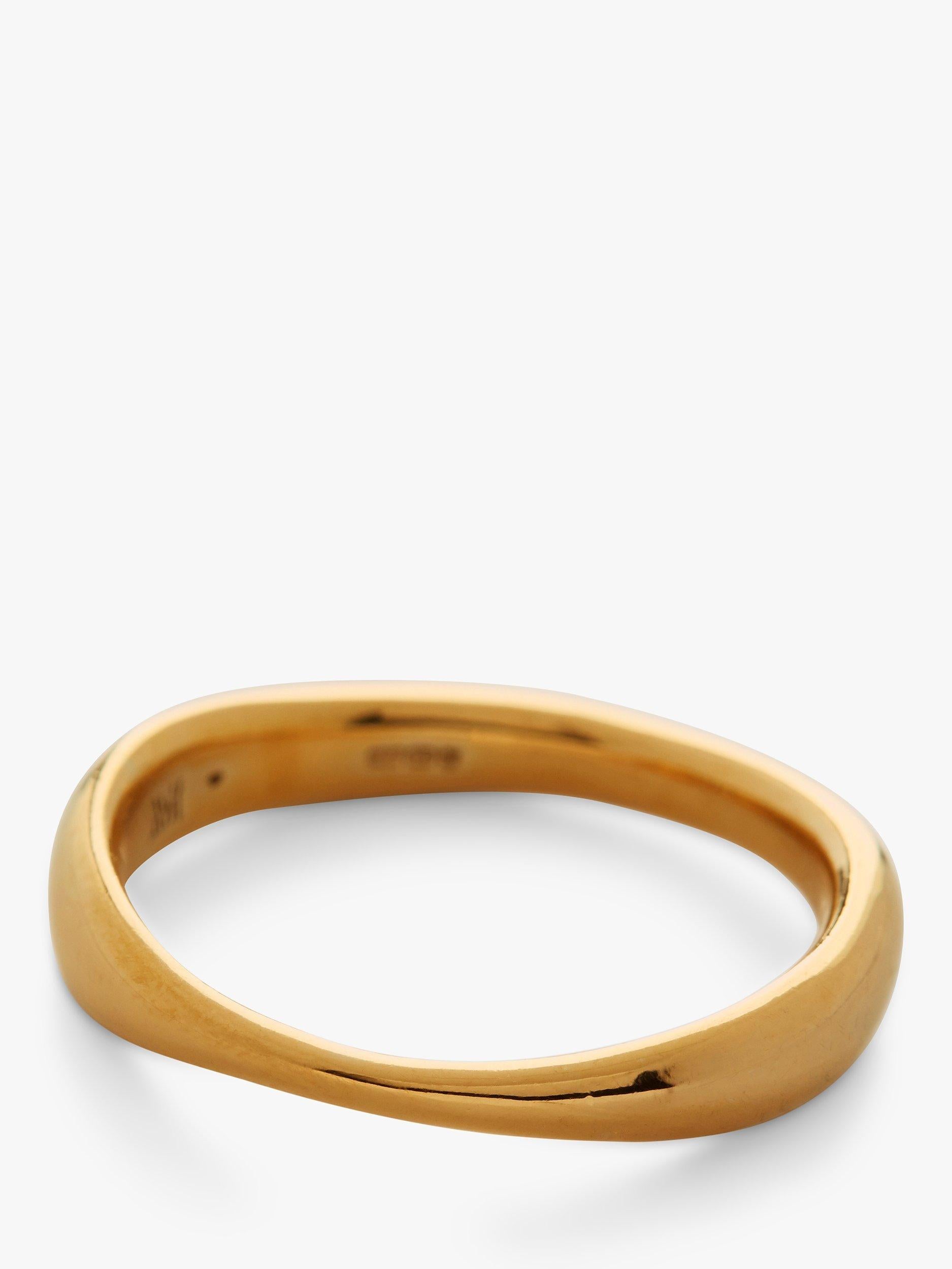 Monica Vinader Nura Reef stacking ring gold plated vermeil, UK version