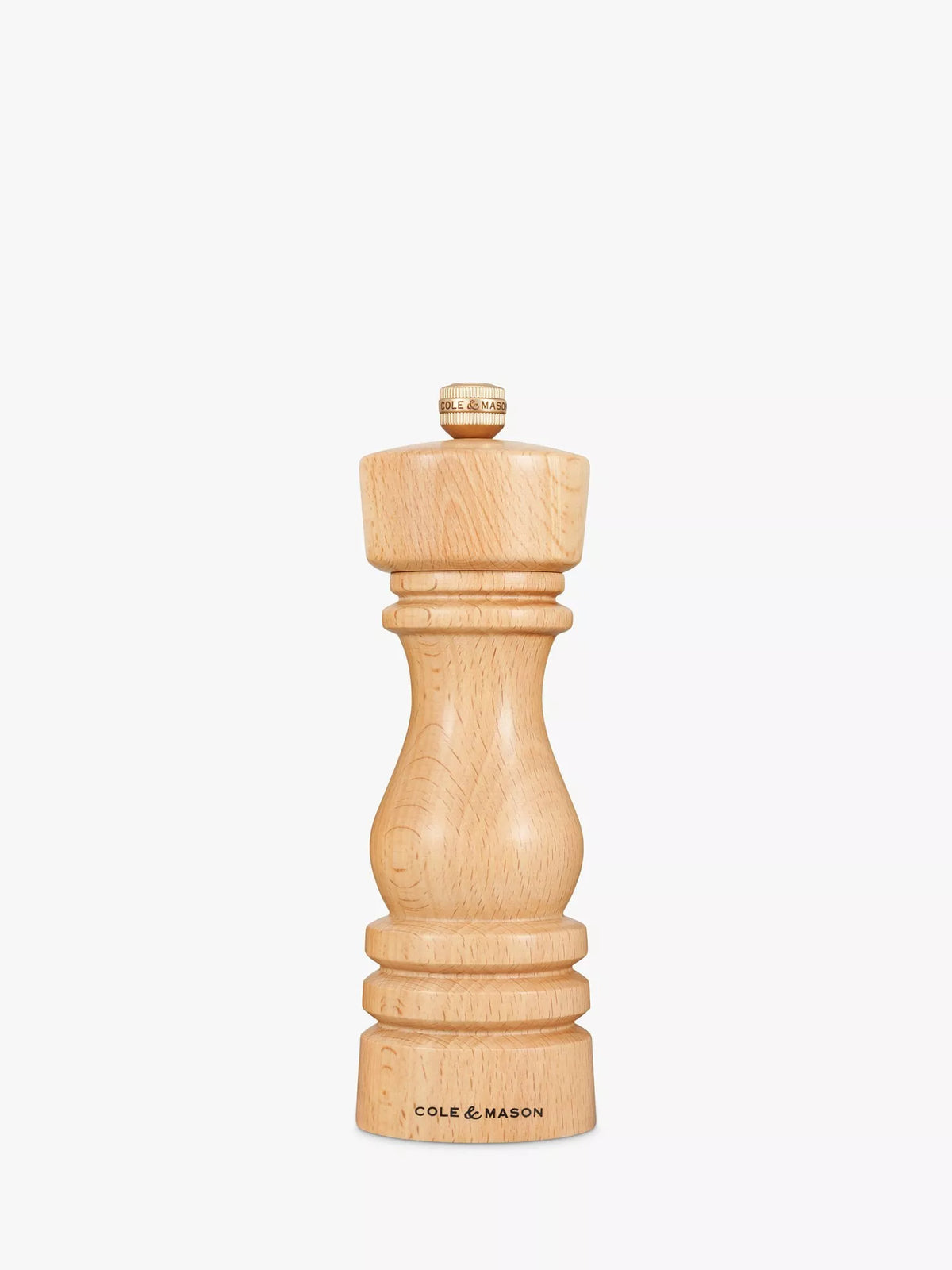 Cole & Mason London Precision+ beech wood salt mill 18cm, UK version