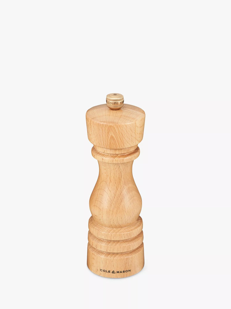 Cole & Mason London Precision+ beech wood salt mill 18cm, UK version