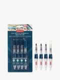 Derwent push-button watercolour paint brushes set of 4 - British product