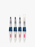 Derwent push-button watercolour paint brushes set of 4 - British product