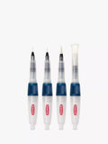 Derwent push-button watercolour paint brushes set of 4 - British product