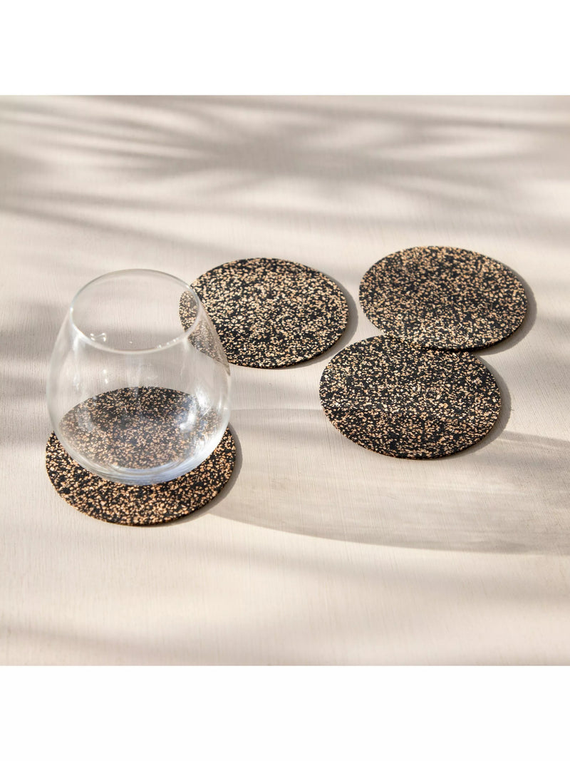 LIGA round cork coasters set of 4, UK version