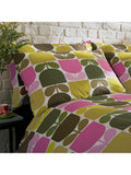 Orla Kiely multi block stem cotton duvet set super king - British product