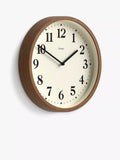Jones Clocks quartz analogue wall clock in natural, 25cm, UK version