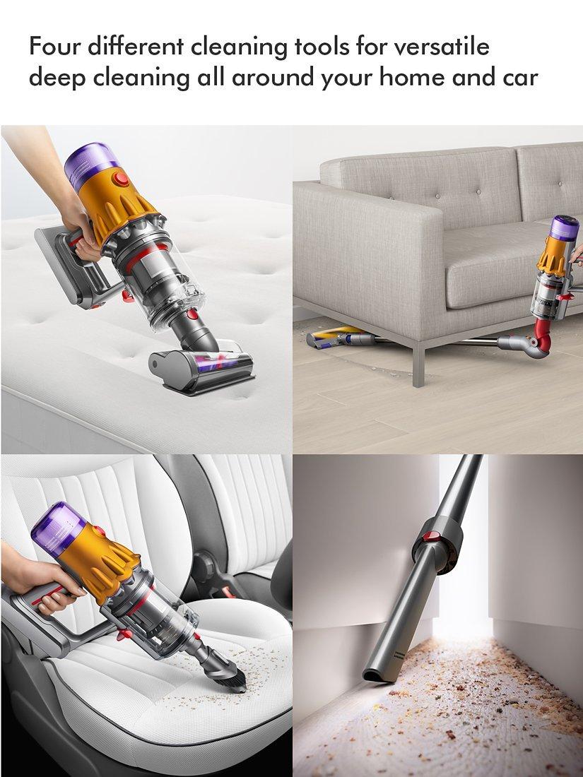 Dyson V12 Detect Slim cordless vacuum cleaner in yellow and nickel - British product
