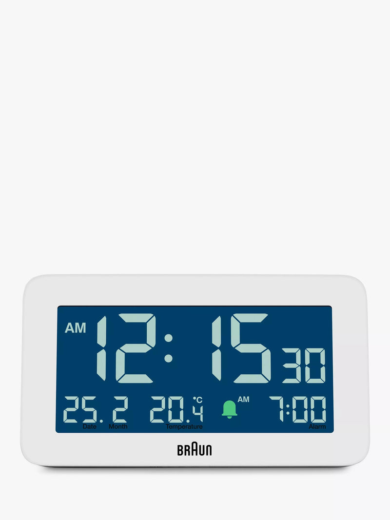 Braun BC10 digital alarm clock white imported from the UK