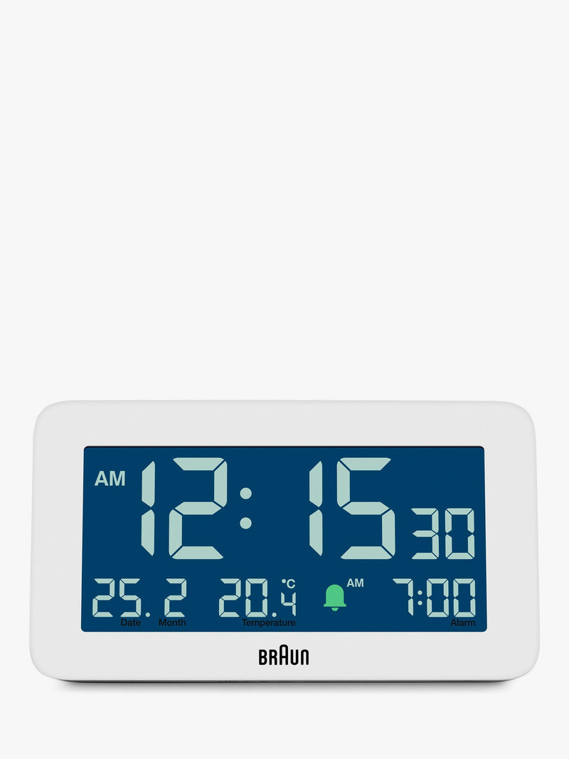 Braun BC10 digital alarm clock white imported from the UK