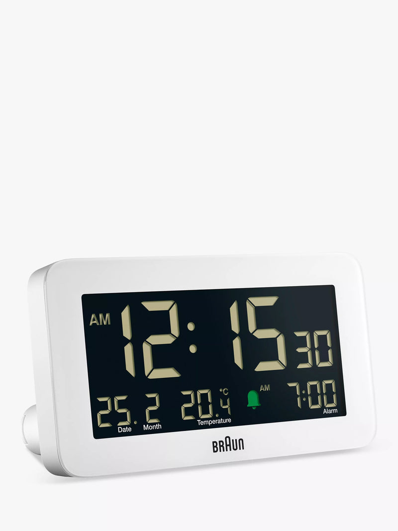 Braun BC10 digital alarm clock white imported from the UK