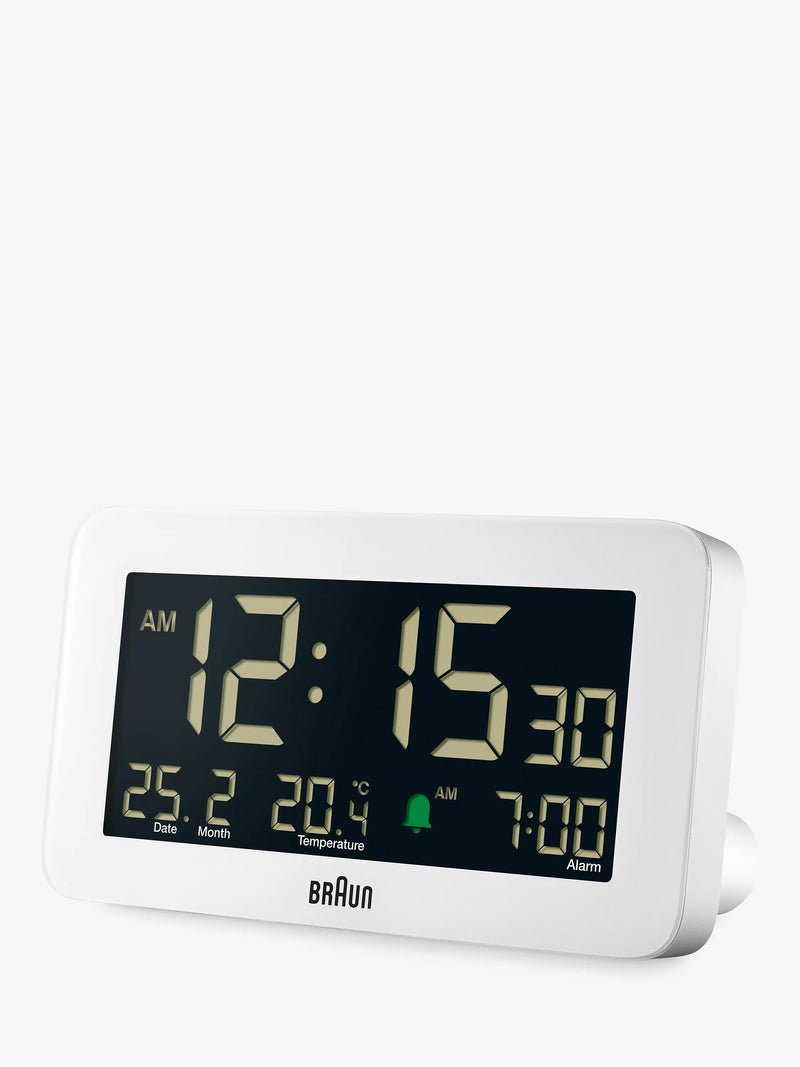Braun BC10 digital alarm clock white imported from the UK
