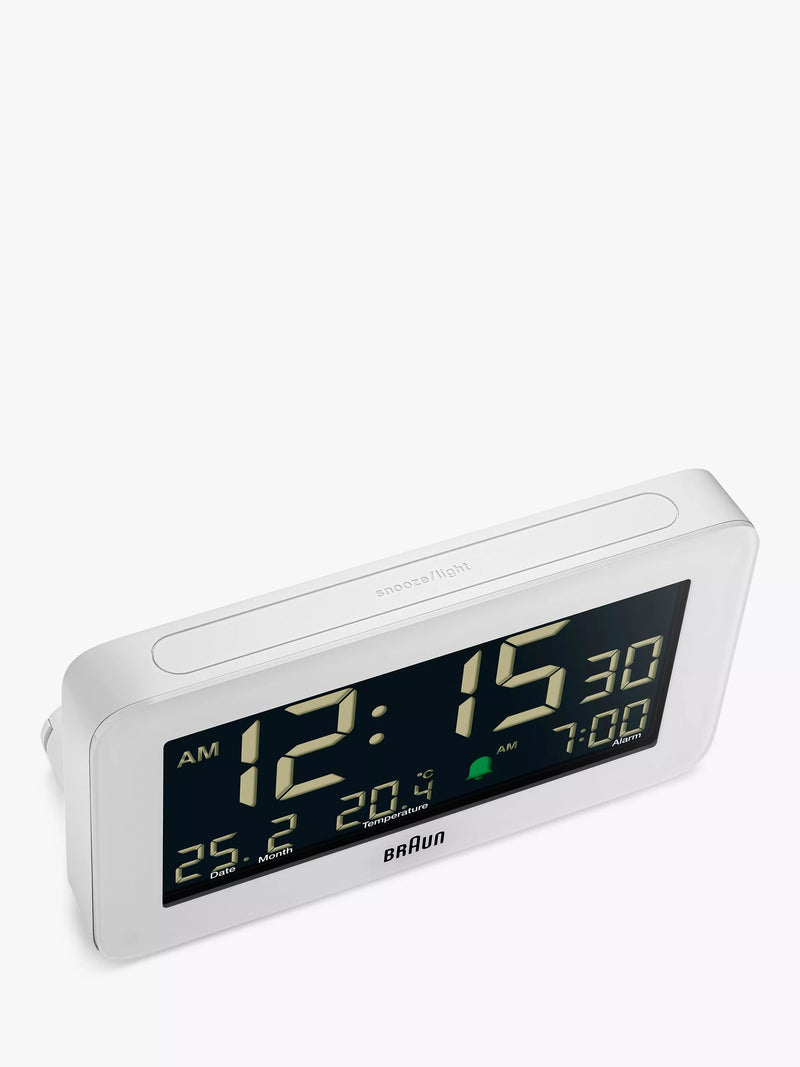 Braun BC10 digital alarm clock white imported from the UK