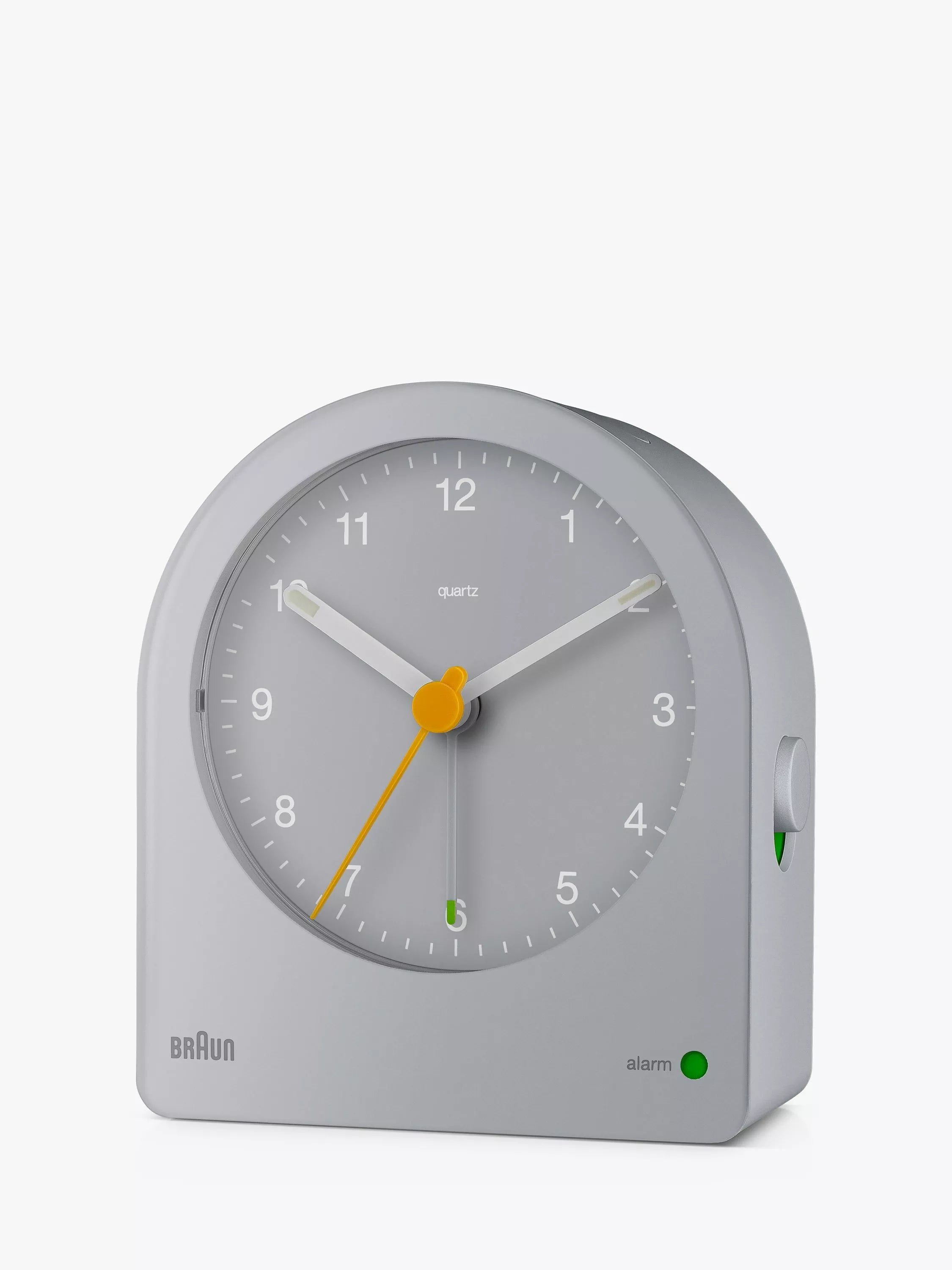 Braun Classic Analogue Alarm Clock in Grey - British product